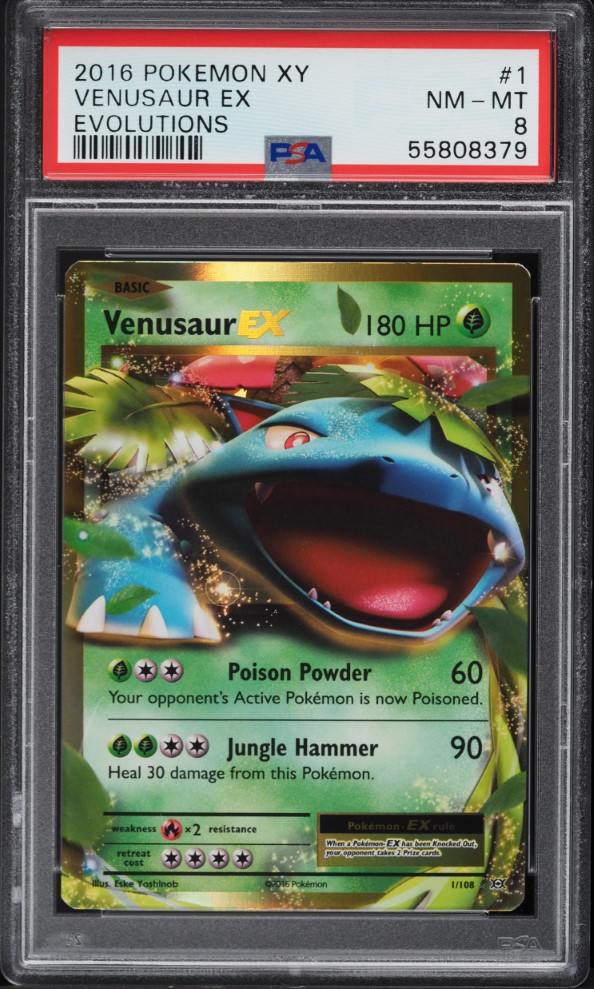 2016 Pokemon XY Evolutions Holo Venusaur EX #1 PSA 8 NM-MT