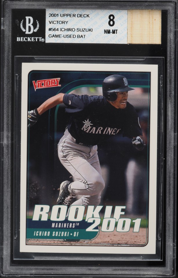 2001 Upper Deck Victory Ichiro Suzuki ROOKIE RELIC #564 BGS 8 NM-MT