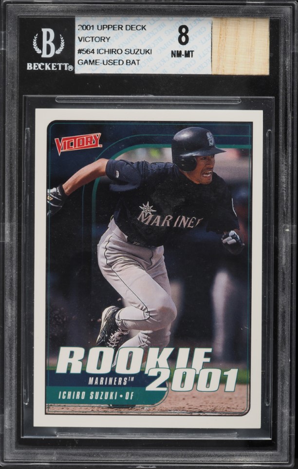 2001 Upper Deck Victory Ichiro Suzuki ROOKIE RELIC #564 BGS 8 NM-MT