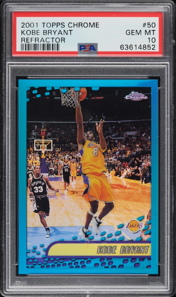 2001 Topps Chrome Refractor Kobe Bryant #50 PSA 10 GEM MINT