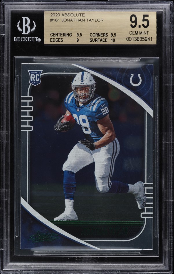 2020 Absolute Jonathan Taylor ROOKIE #161 BGS 9.5 GEM MINT