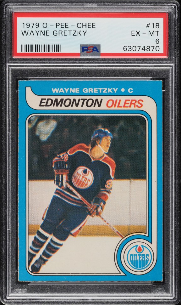 1979 O-Pee-Chee Hockey Wayne Gretzky ROOKIE #18 PSA 6 EXMT