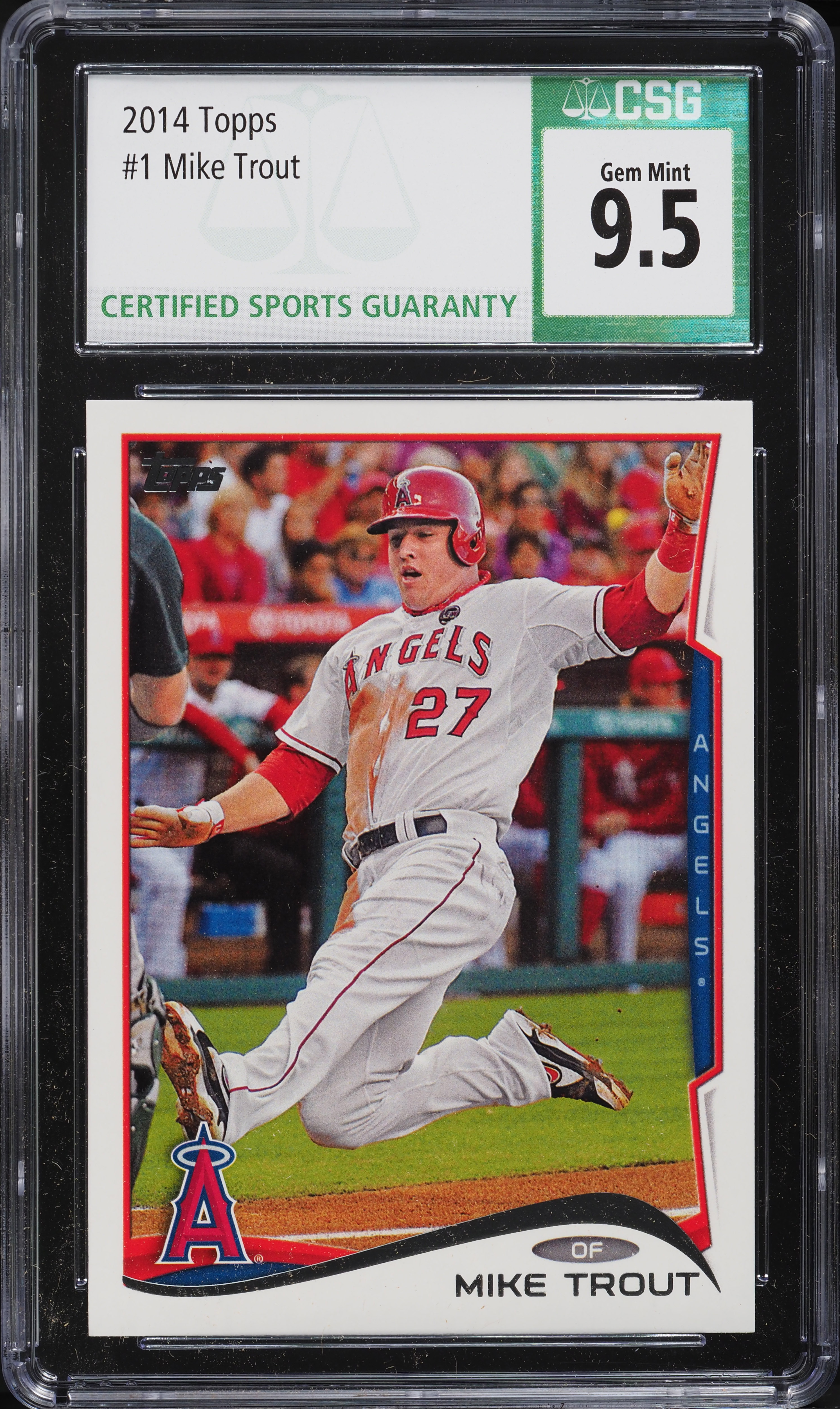 2014 Topps Mike Trout #1 CSG 9.5 GEM MINT on Fanatics Collect