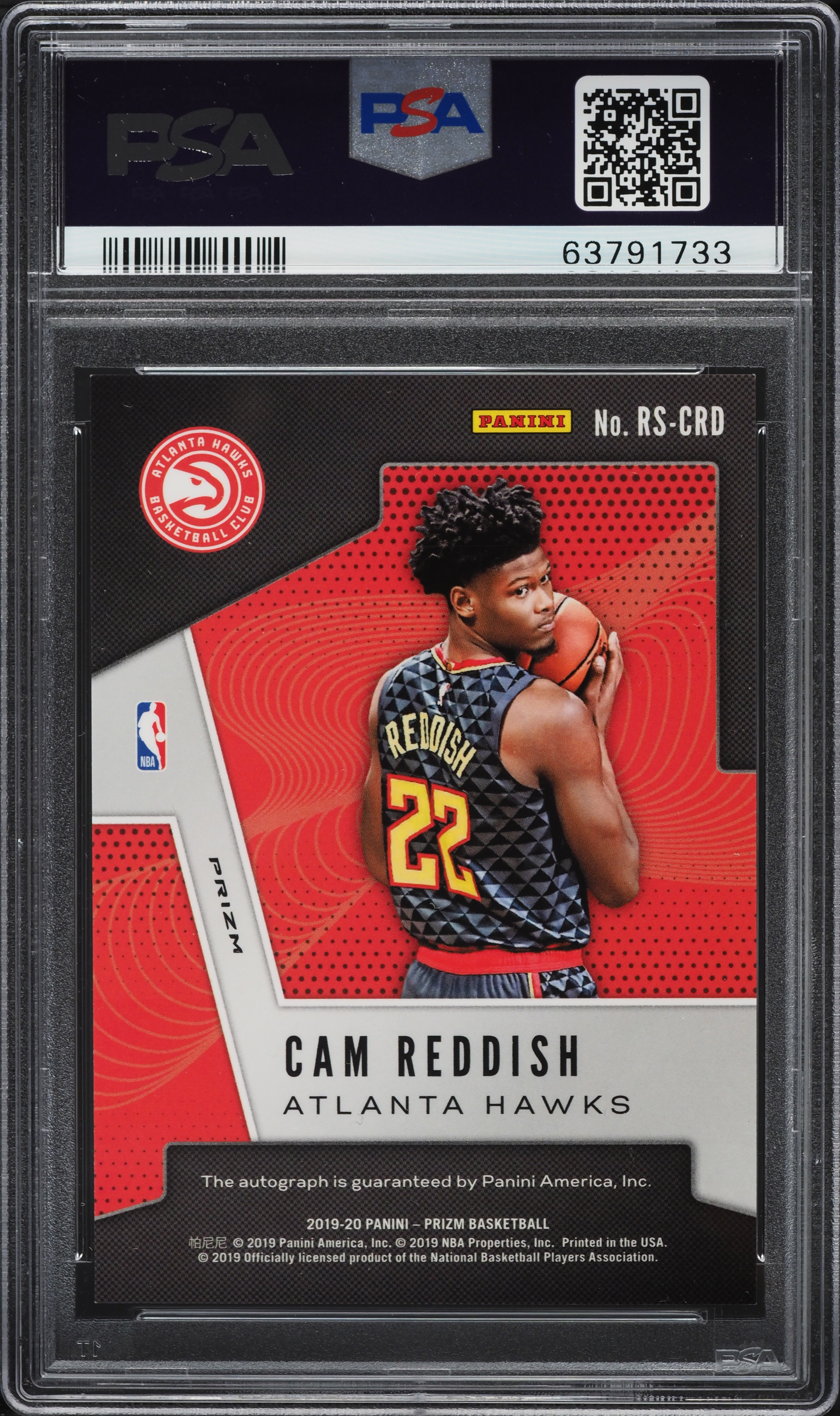 2019 Panini Prizm Signatures Choice Cam Reddish ROOKIE AUTO DNA 9