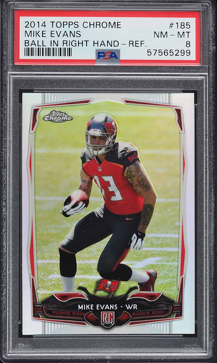 2014 Topps Chrome Refractor Mike Evans ROOKIE #185 PSA 8 NM-MT