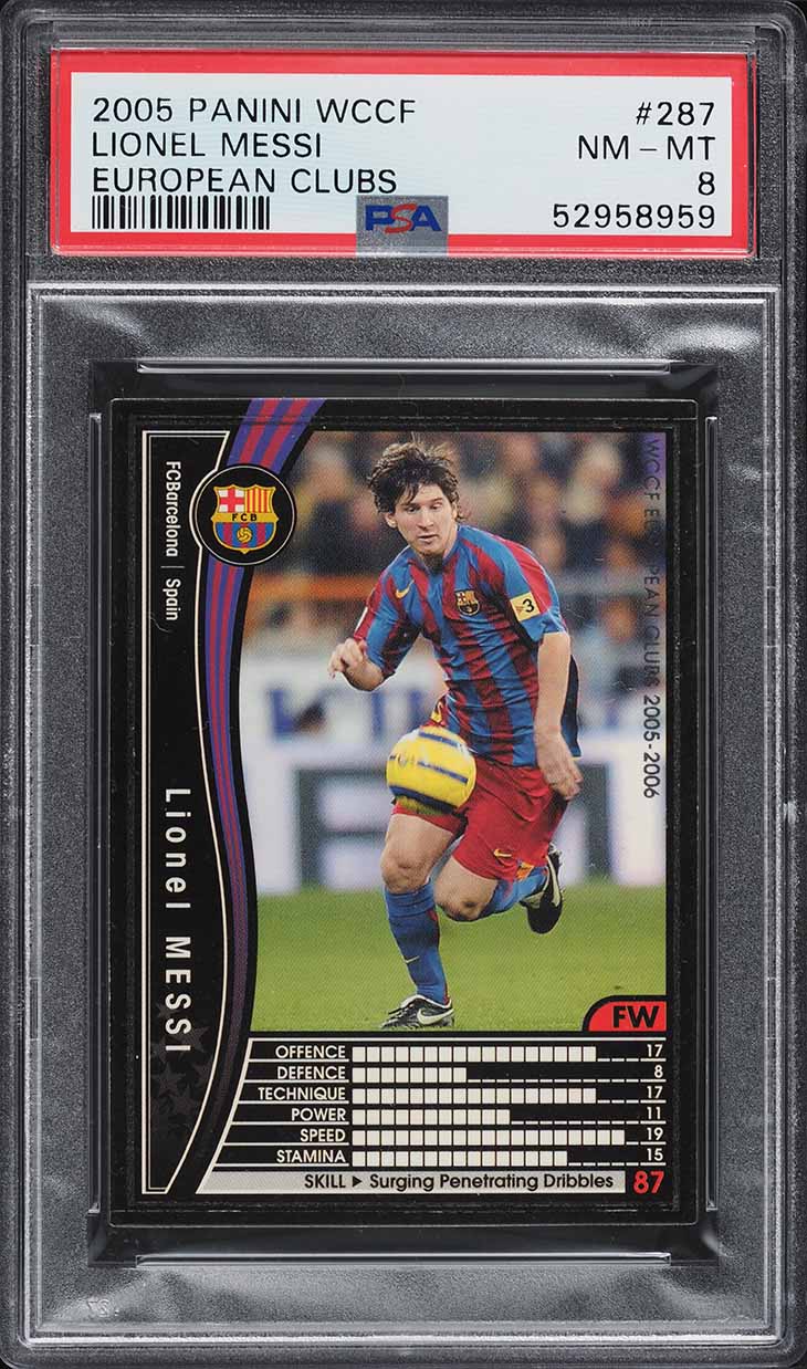 2005 Panini WCCF European Clubs Lionel Messi #287 PSA 8 NM-MT