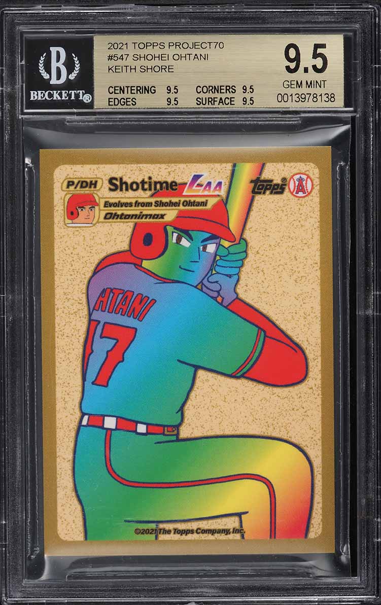2021 Topps Project 70 By Keith Shore Shohei Ohtani #547 BGS 9.5