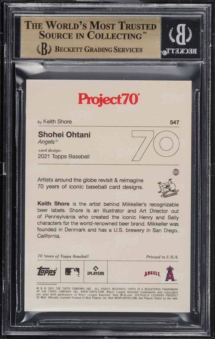 2021 Topps Project 70 By Keith Shore Shohei Ohtani #547 BGS 9.5