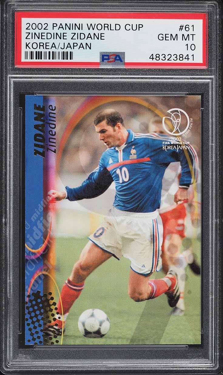 2002 Panini World Cup Korea Japan Zinedine Zidane #61 PSA 10 GEM