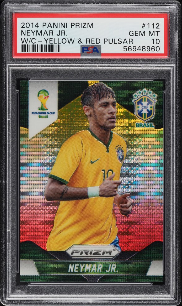 2014 Panini Prizm World Cup Yellow & Red Pulsar Neymar Jr. #112 PSA 10 GEM MINT