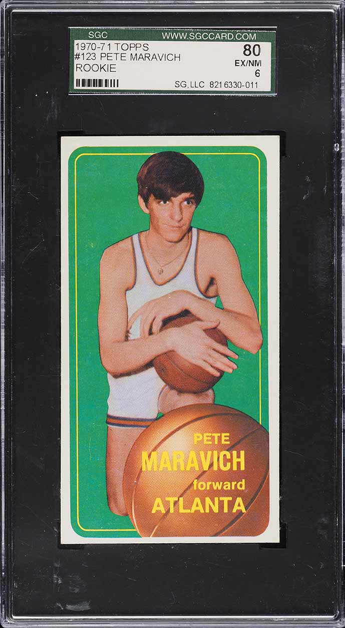 1970 Topps Basketball Pete Maravich ROOKIE #123 SGC 6 EXMT