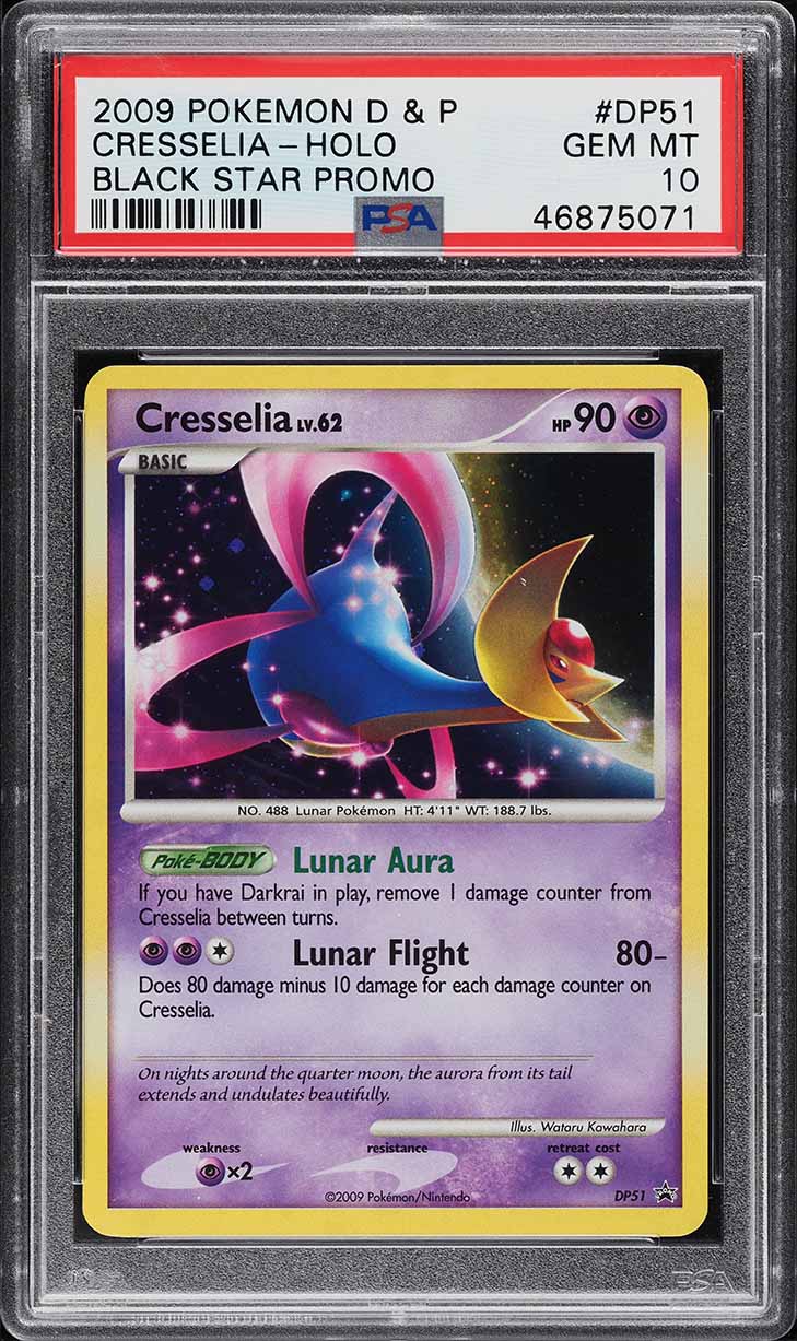 2009 Pokemon Diamond & Pearl Black Star Promo Holo Cresselia #DP51 PSA 10 GEM