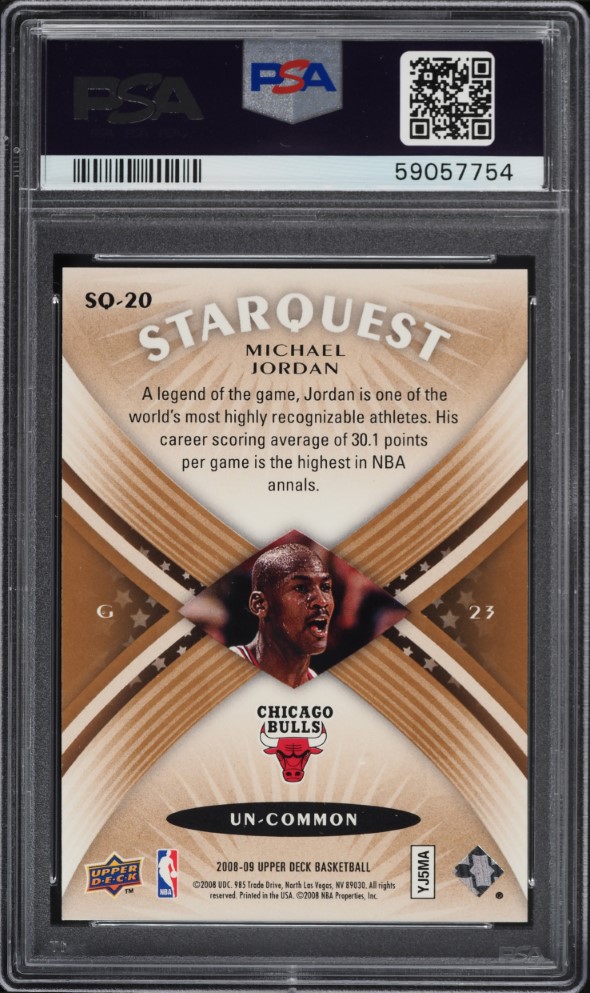 2008 Upper Deck Starquest Copper Michael Jordan #SQ-20 PSA 9 MINT