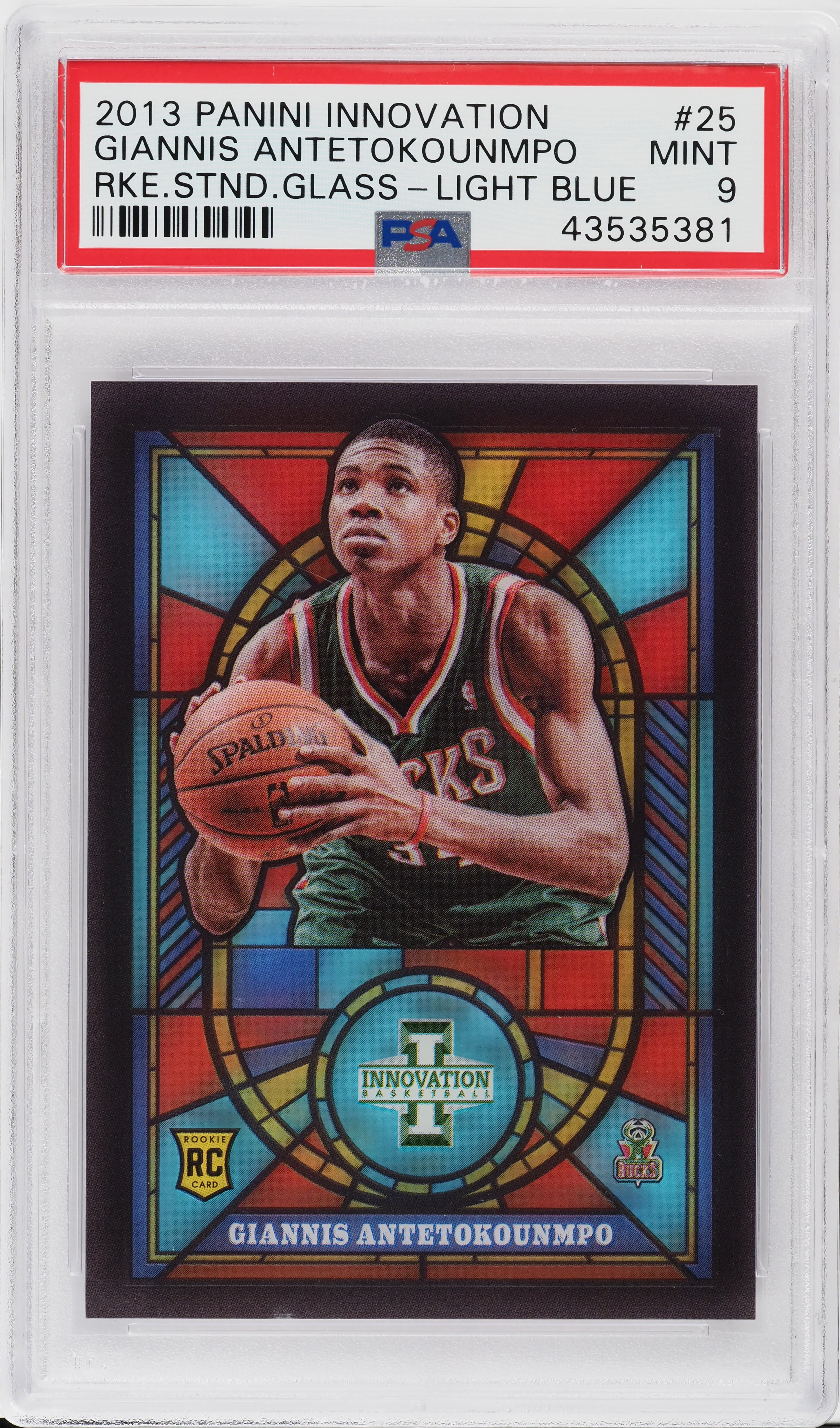 2013 Innovation Stained Glass Light Blue Giannis Antetokounmpo