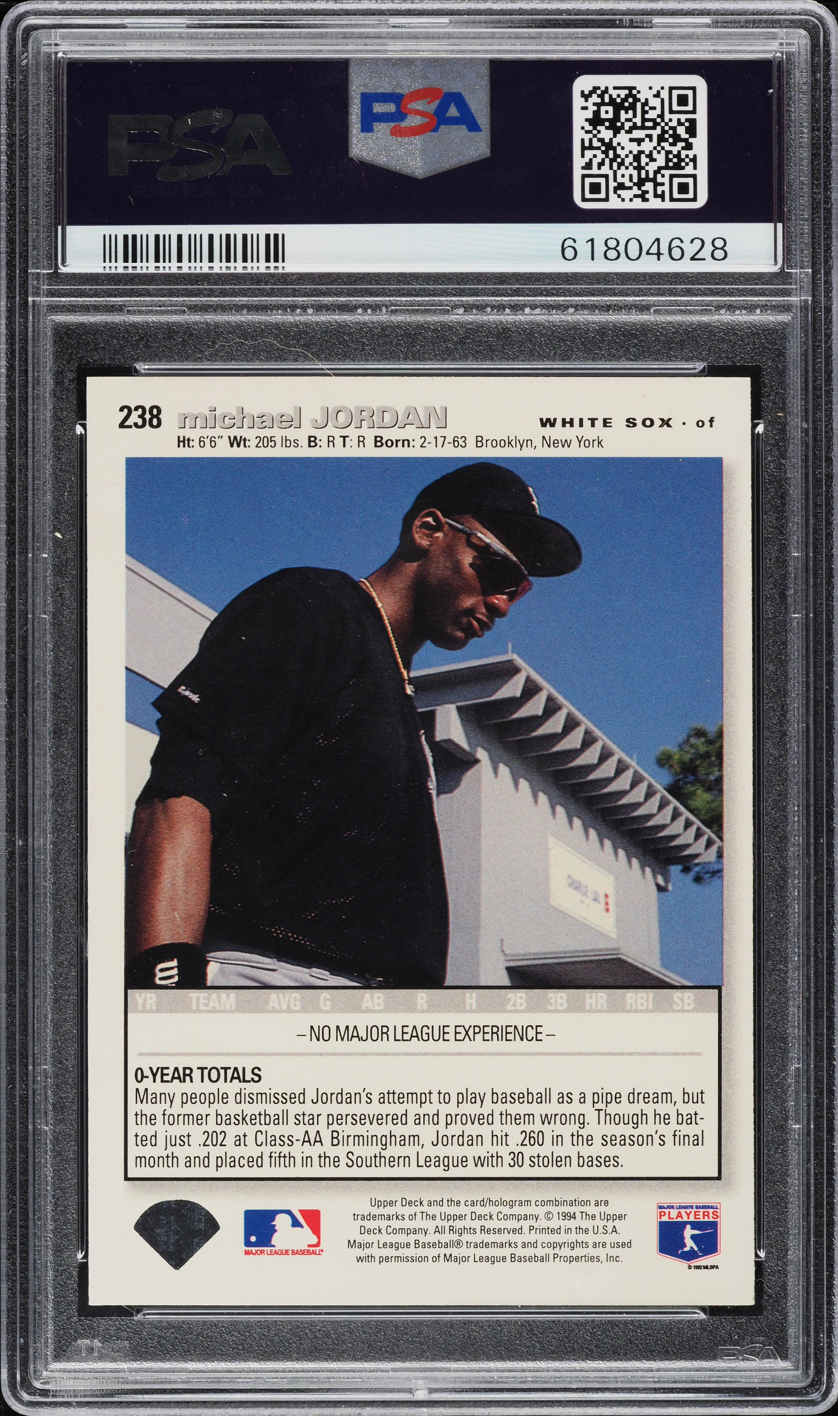 1995 Collector's Choice SE Gold Signature Michael Jordan #238 PSA