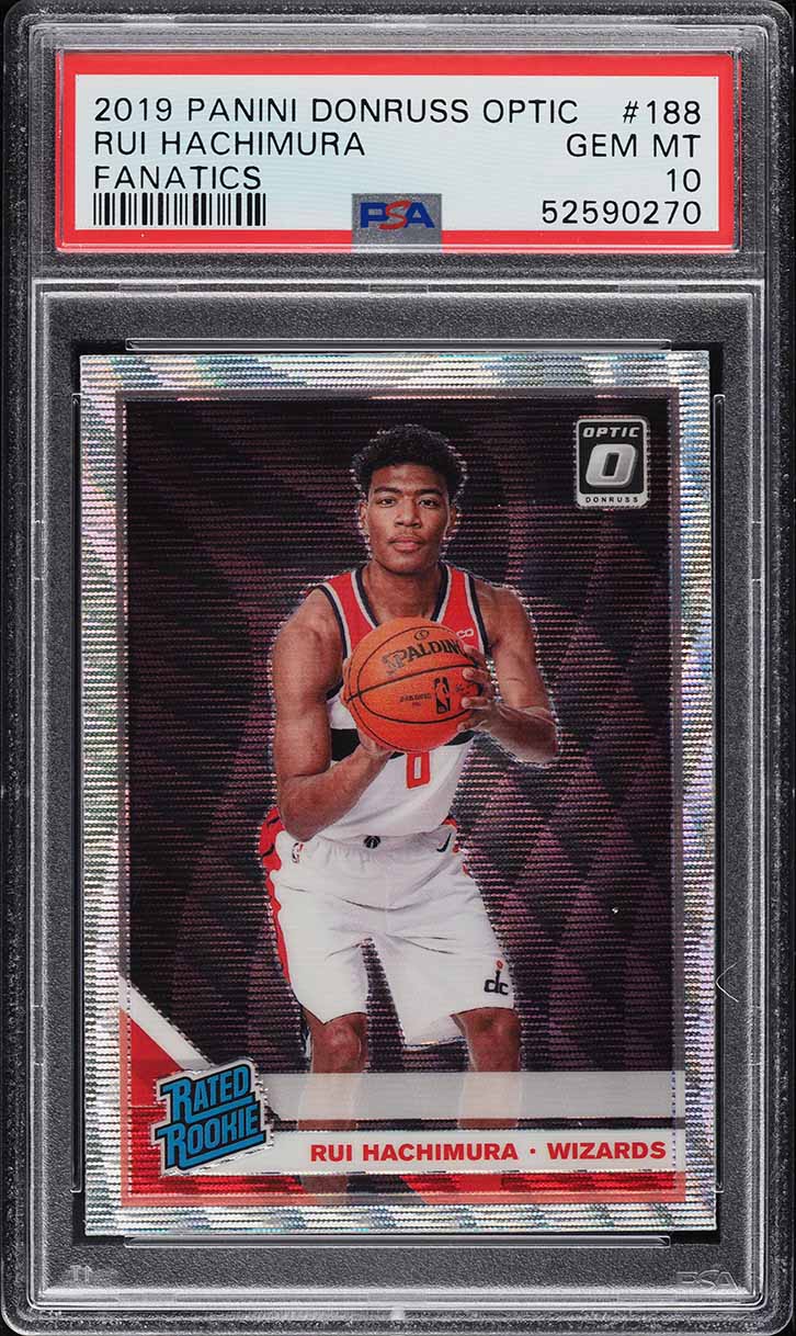 2019 Donruss Optic Fanatics Rui Hachimura ROOKIE #188 PSA 10 GEM MINT