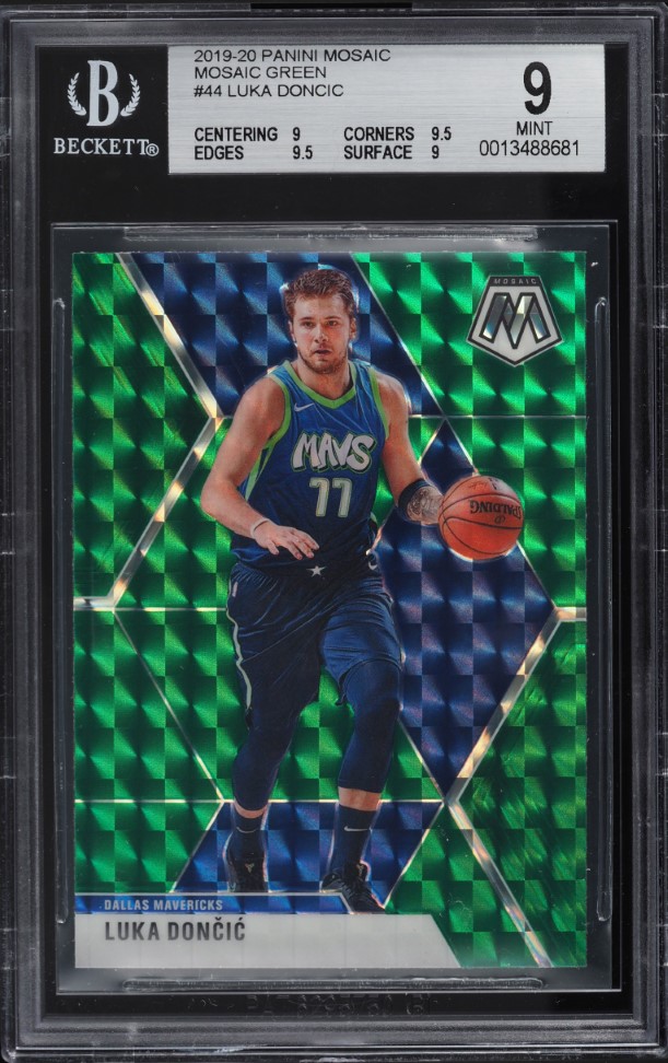 2019 Panini Mosaic Green Luka Doncic #44 BGS 9 MINT