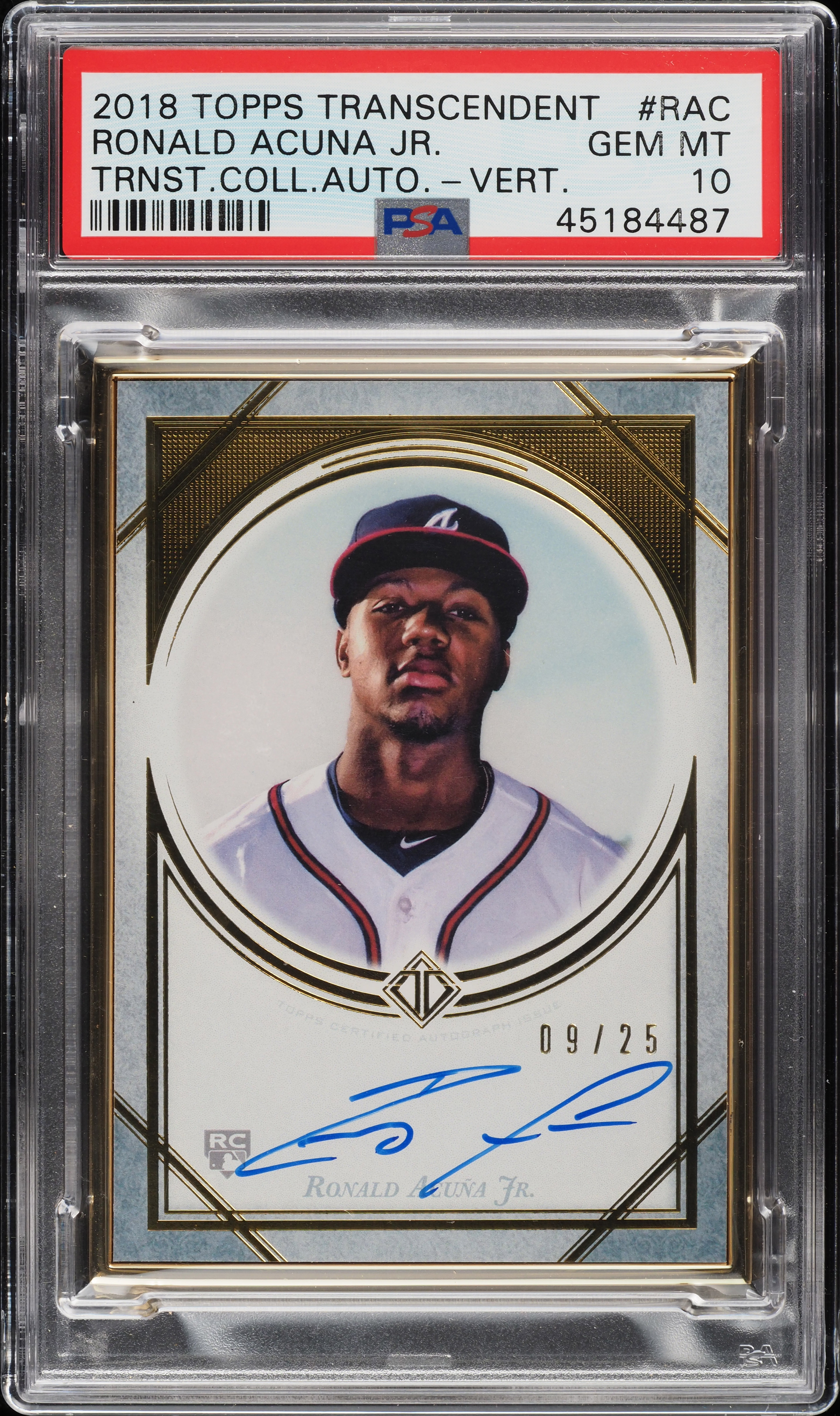 2018 Topps Transcendent Collection Ronald Acuna Jr. RC AUTO /25