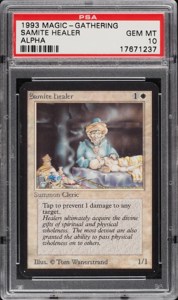 1993 Magic The Gathering MTG Alpha Samite Healer PSA 10 GEM MINT