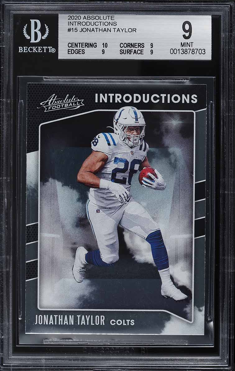 2020 Panini Absolute Introductions Jonathan Taylor ROOKIE #15 BGS 9 MINT