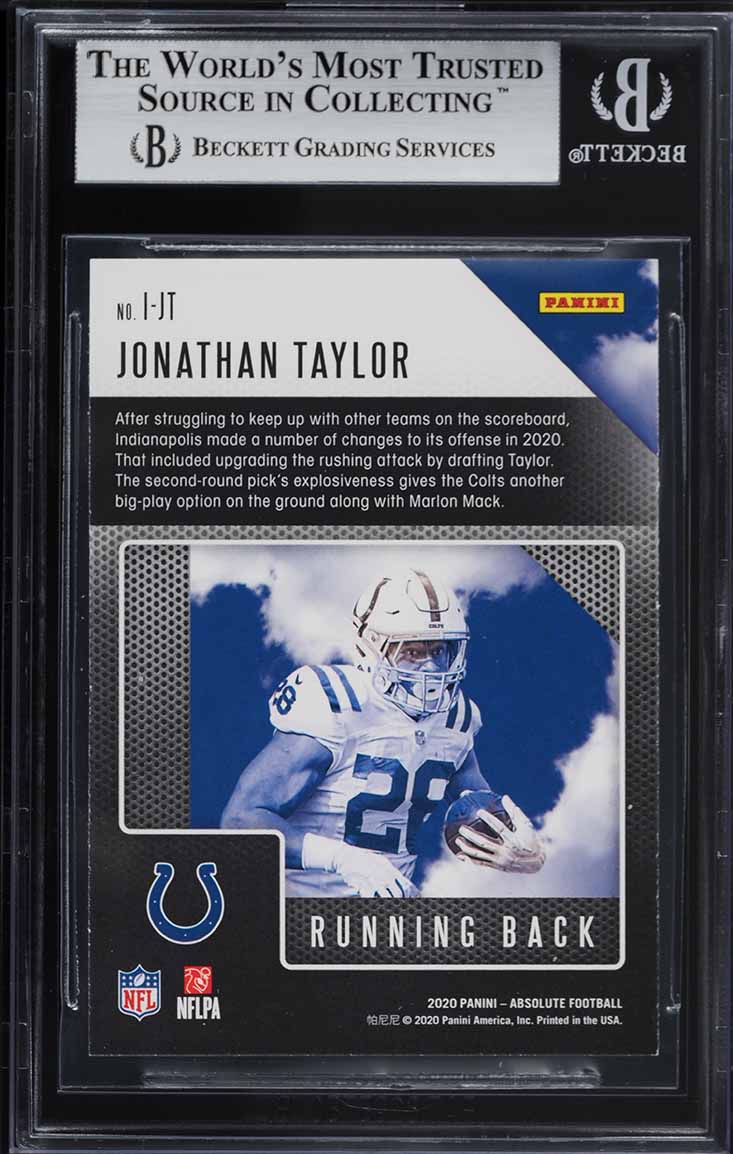 2020 Panini Absolute Introductions Jonathan Taylor ROOKIE #15 BGS 9 MINT