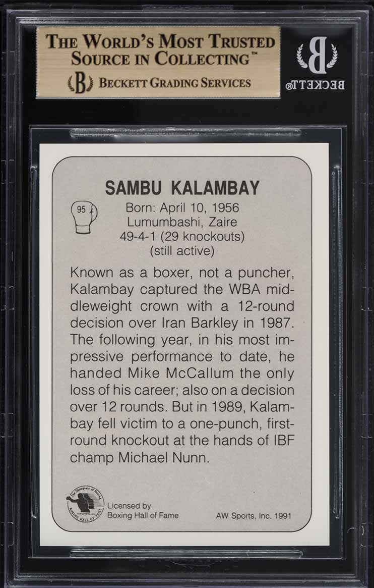 1991 All World Sambu Kalambay #95 BGS 10 PRISTINE