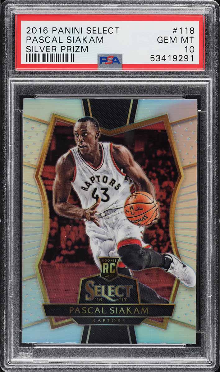 2016 Select Silver Prizm Pascal Siakam ROOKIE #118 PSA 10 GEM MINT