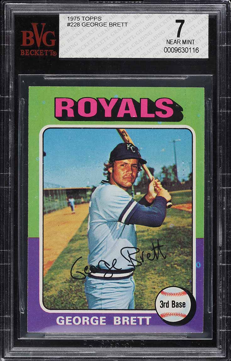 1975 Topps George Brett ROOKIE #228 BVG 7 NRMT