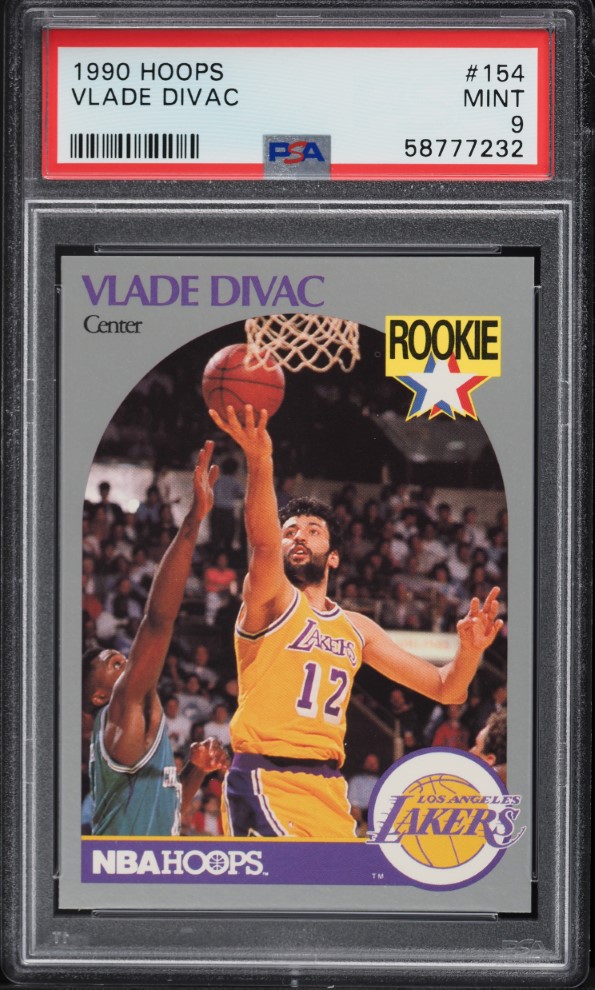 1990 Hoops Vlade Divac ROOKIE #154 PSA 9 MINT