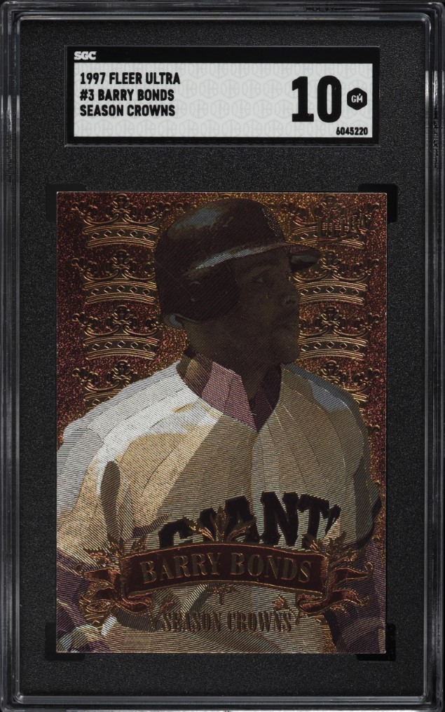 1997 Ultra Season Crowns Barry Bonds #3 SGC 10 GEM MINT
