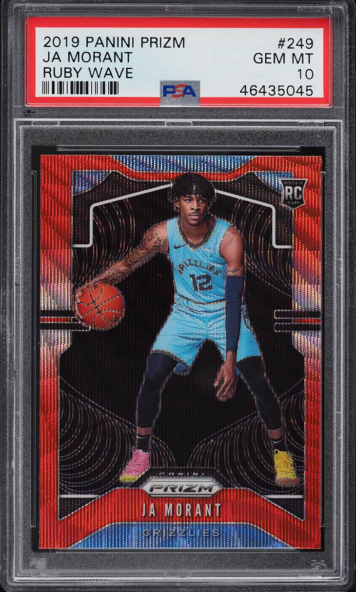 2019 Panini Prizm Ruby Wave Ja Morant ROOKIE #249 PSA 10 GEM MINT