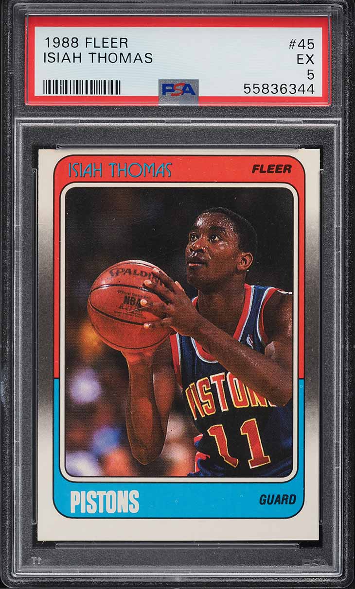 1988 Fleer Basketball Isiah Thomas #45 PSA 5 EX