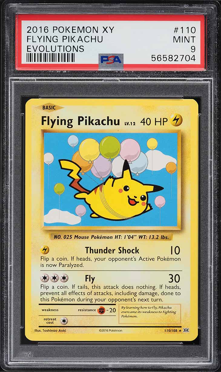 2016 Pokemon XY Evolutions Flying Pikachu #110 PSA 9 MINT