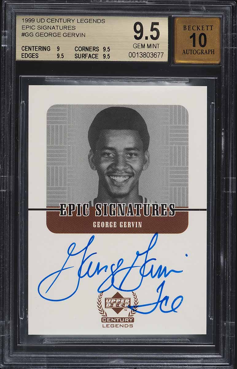 1999 Upper Deck Century Legends Epic Signatures George Gervin AUTO
