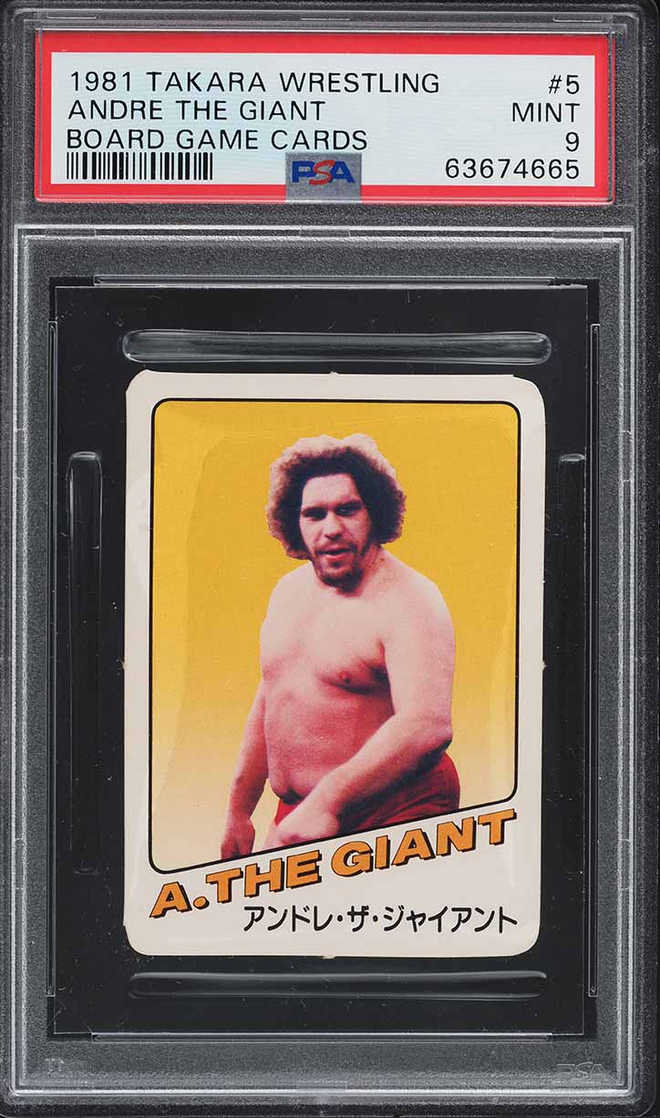 1981 Takara Wrestling Board Game Cards Andre The Giant #5 PSA 9