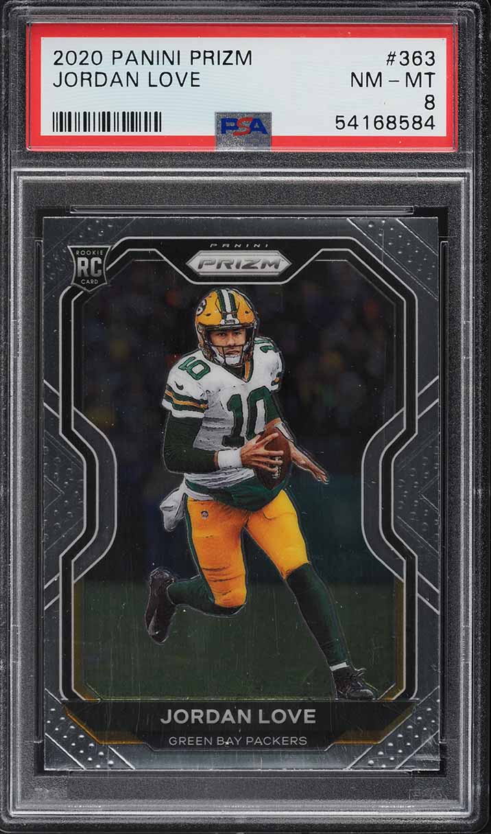 2020 Panini Prizm Jordan Love ROOKIE #363 PSA 8 NM-MT