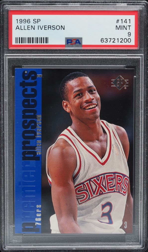 1996 SP Basketball Allen Iverson ROOKIE #141 PSA 9 MINT