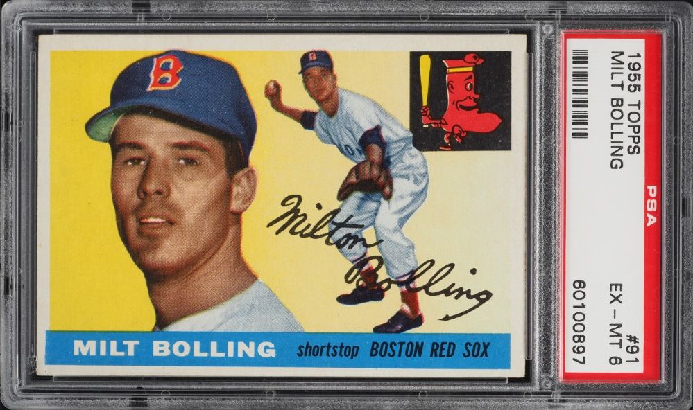1955 Topps Milt Bolling #91 PSA 6 EXMT
