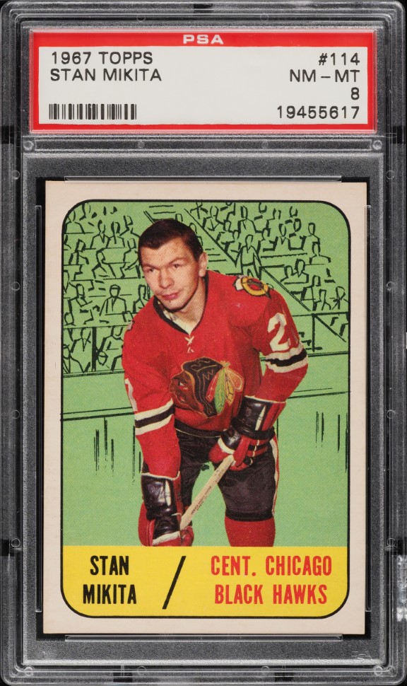 1967 Topps Hockey Stan Mikita #114 PSA 8 NM-MT