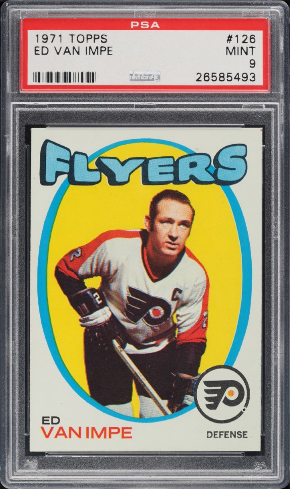 1971 Topps Hockey Ed Van Impe #126 PSA 9 MINT