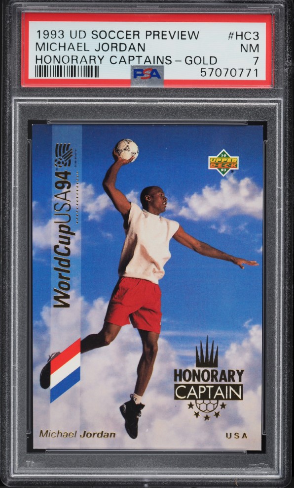 1993 Upper Deck Soccer Honorary Captain Gold Michael Jordan #HC3 PSA 7 NRMT