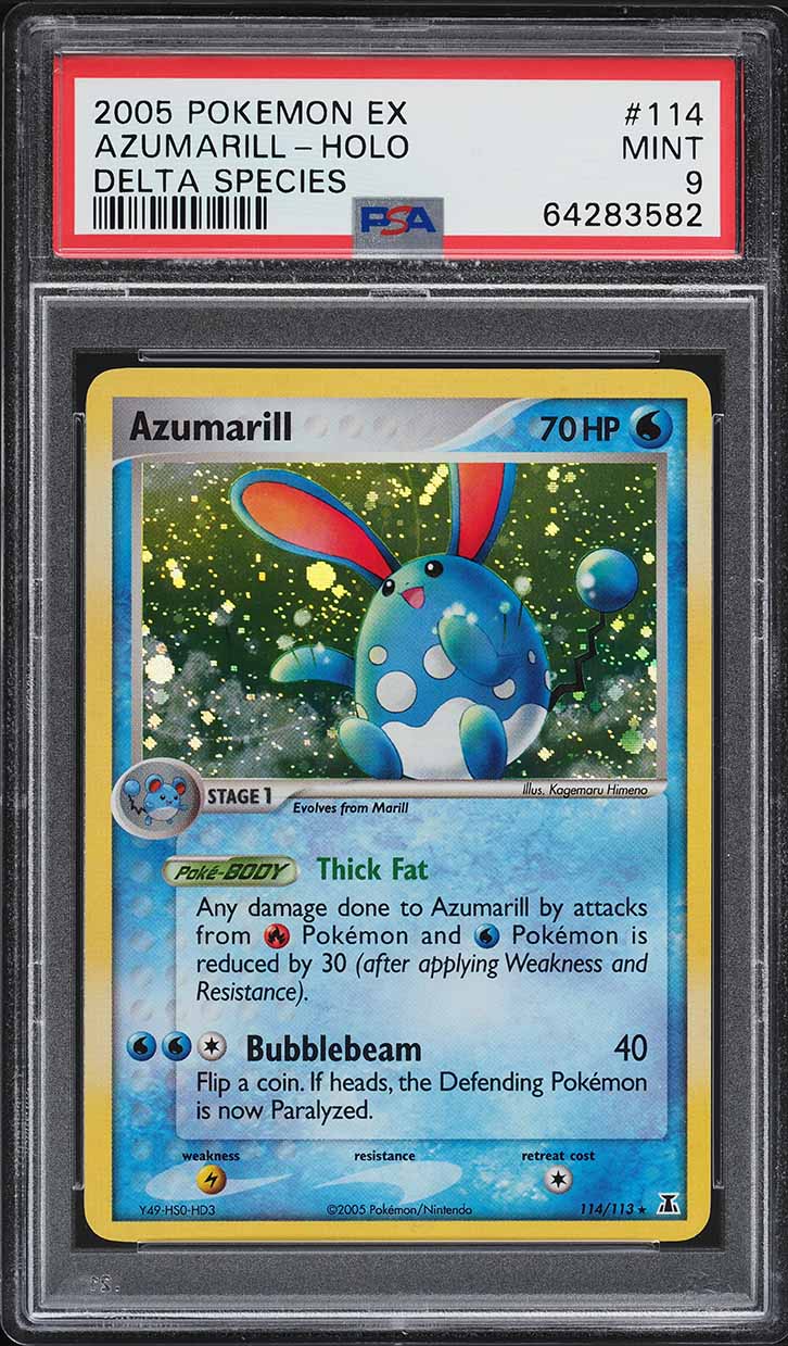 2005 Pokemon EX Delta Species Holo Azumarill #114 PSA 9 MINT