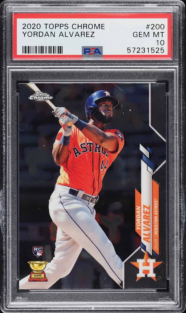 2020 Topps Chrome Yordan Alvarez ROOKIE #200 PSA 10 GEM MINT