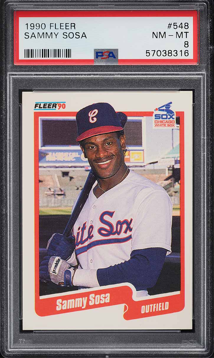 1990 Fleer Sammy Sosa ROOKIE #548 PSA 8 NM-MT