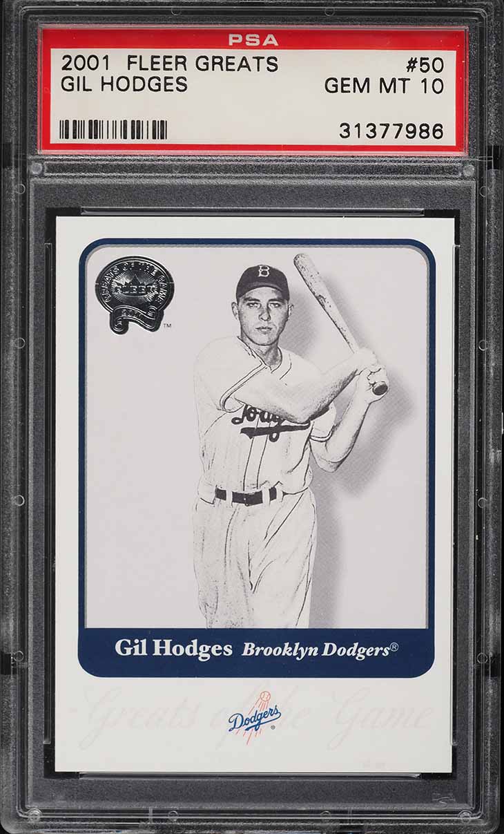 2001 Fleer Greats Gil Hodges #50 PSA 10 GEM MINT