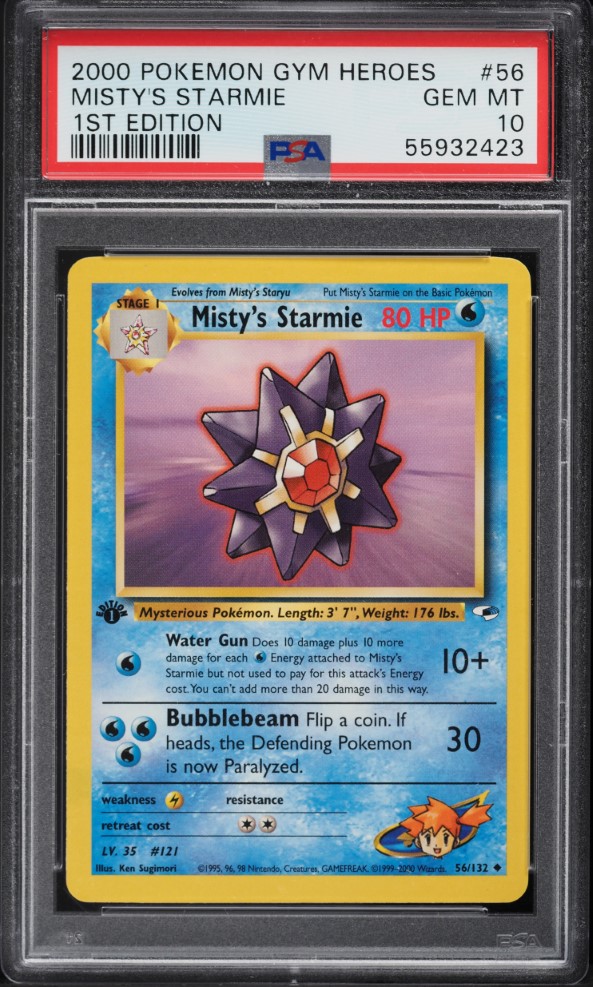 2000 Pokemon Gym Heroes 1st Edition Misty's Starmie #56 PSA 10 GEM MINT