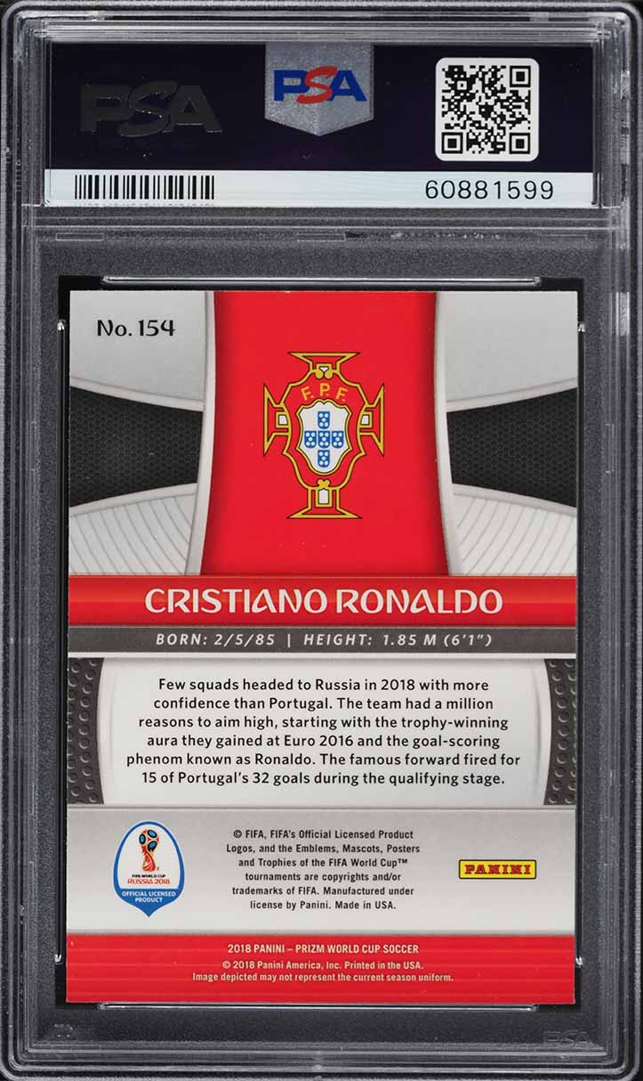 その他 2018 PANINI CRISTIANO RONALDO PSA10 Amazon.com: Cristiano Ronaldo 2018 Donruss Soccer Card #158 Graded