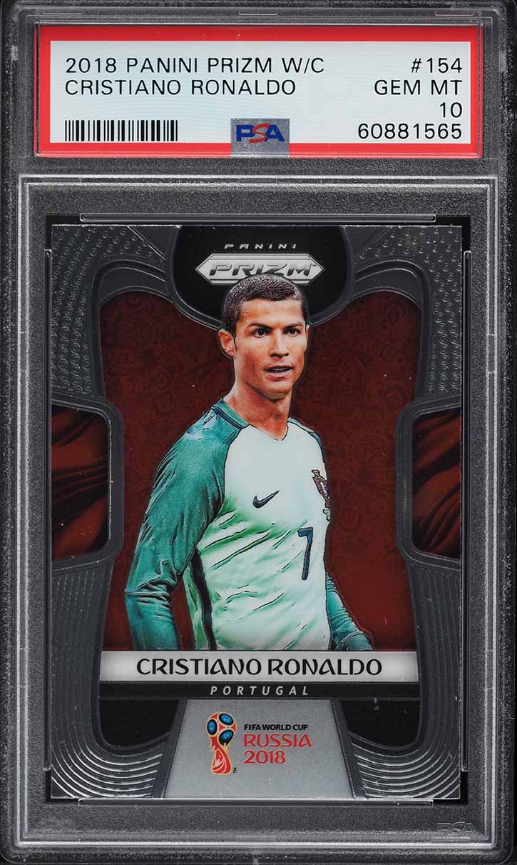 2018 Panini Prizm World Cup Cristiano Ronaldo #154 PSA 8 NM-MT on
