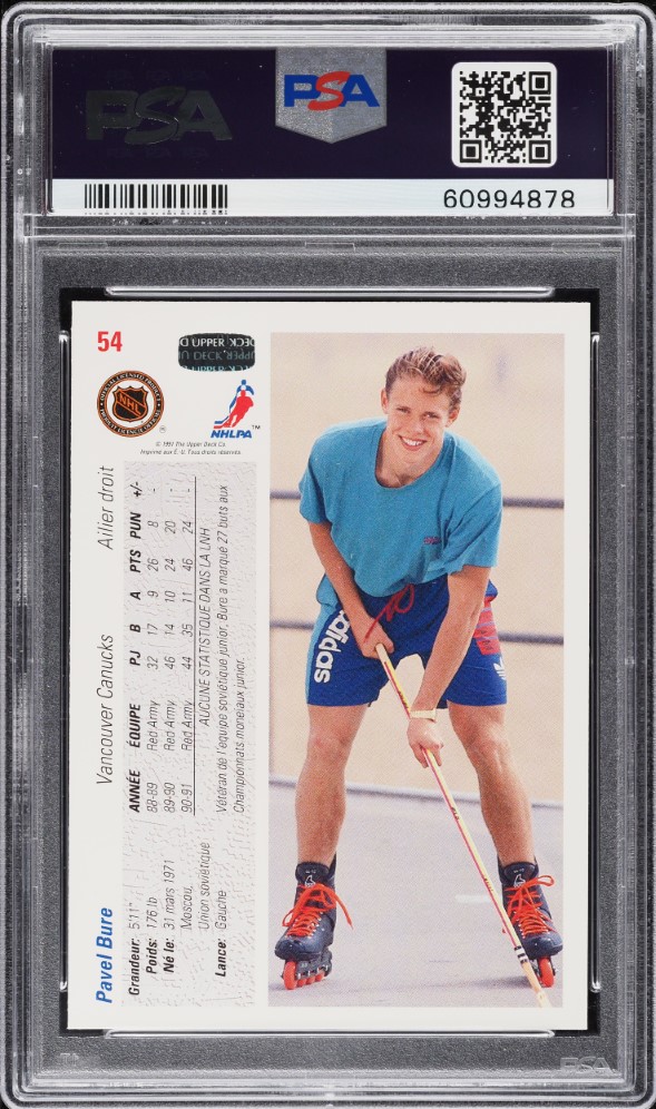 1991 Upper Deck French Pavel Bure ROOKIE #54 PSA 10 GEM MINT