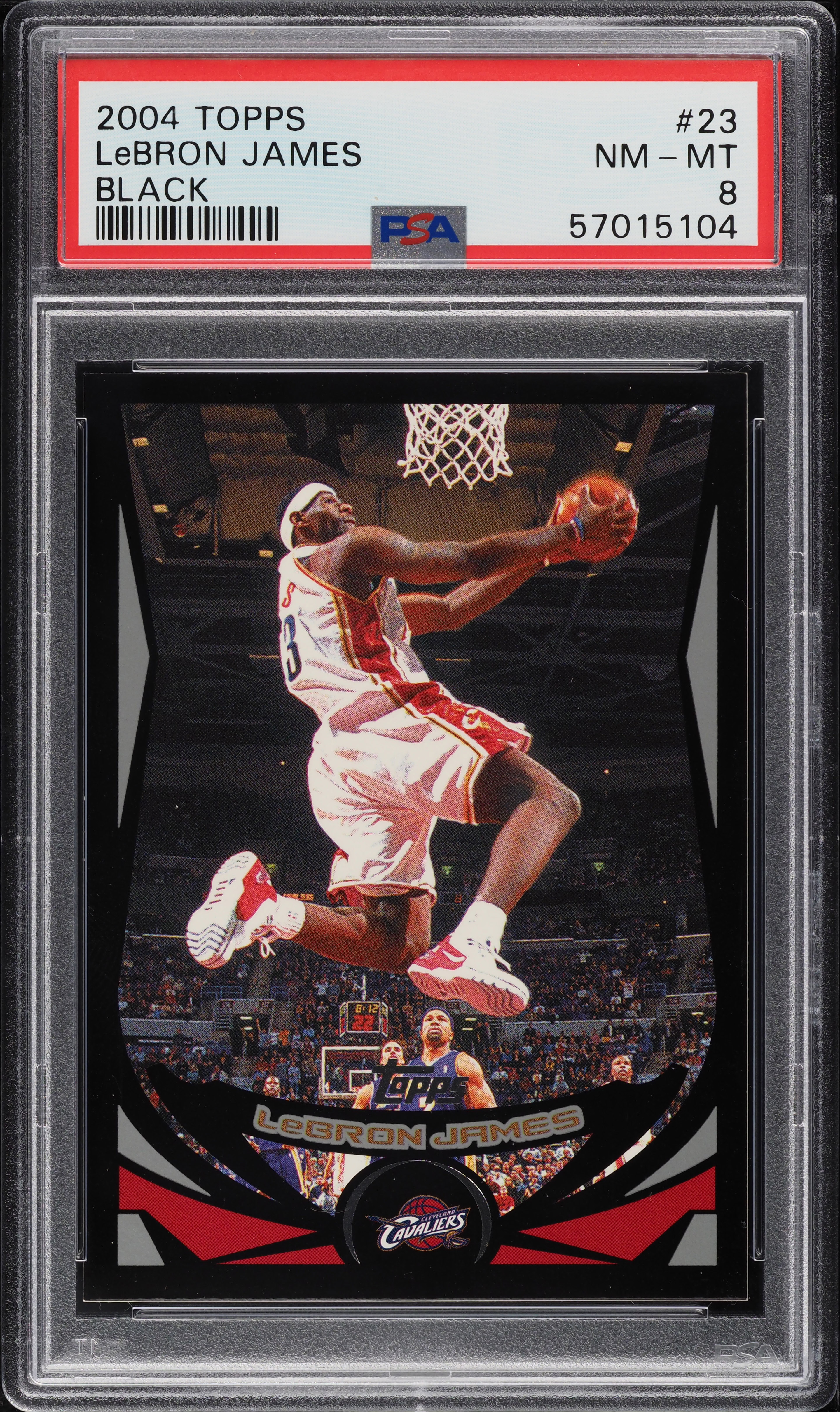2004 Topps Black LeBron James /500 #23 PSA 8 NM-MT on Fanatics Collect
